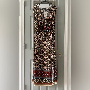 NWT Zara Printed Cut Out Midi Dress Large